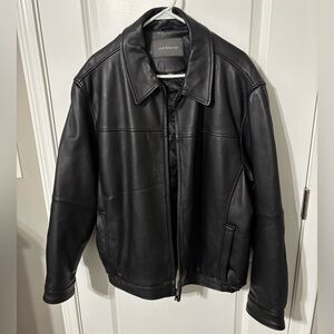 croft & barrow Men's Black Leather Jacket